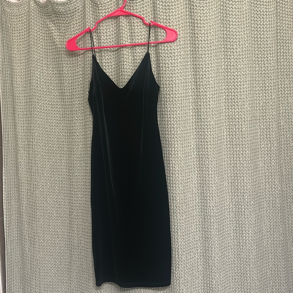 Black Velvet Mini Dress